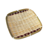 Maxbell Bamboo Basket Versatile Handmade Basket for Bedroom Countertops Laundry Room 24x24cm