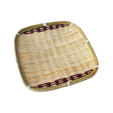 Maxbell Bamboo Basket Versatile Handmade Basket for Bedroom Countertops Laundry Room 24x24cm