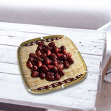 Maxbell Bamboo Basket Versatile Handmade Basket for Bedroom Countertops Laundry Room 24x24cm