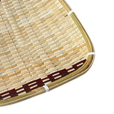 Maxbell Bamboo Basket Versatile Handmade Basket for Bedroom Countertops Laundry Room 24x24cm