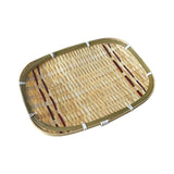 Maxbell Bamboo Basket Versatile Handmade Basket for Bedroom Countertops Laundry Room 25x19cm