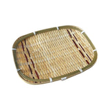 Maxbell Bamboo Basket Versatile Handmade Basket for Bedroom Countertops Laundry Room 25x19cm