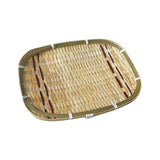 Maxbell Bamboo Basket Versatile Handmade Basket for Bedroom Countertops Laundry Room 25x19cm