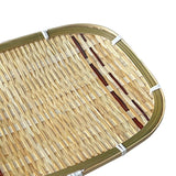 Maxbell Bamboo Basket Versatile Handmade Basket for Bedroom Countertops Laundry Room 25x19cm