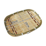 Maxbell Bamboo Basket Versatile Handmade Basket for Bedroom Countertops Laundry Room 25x19cm