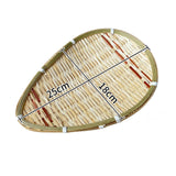 Maxbell Bamboo Basket Versatile Handmade Basket for Bedroom Countertops Laundry Room 25x18cm