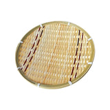 Maxbell Bamboo Basket Versatile Handmade Basket for Bedroom Countertops Laundry Room 24cm