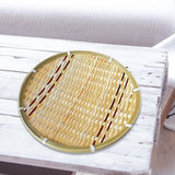 Maxbell Bamboo Basket Versatile Handmade Basket for Bedroom Countertops Laundry Room 24cm