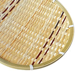 Maxbell Bamboo Basket Versatile Handmade Basket for Bedroom Countertops Laundry Room 24cm