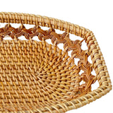 Maxbell Rattan Fruit Basket Sturdy Serving Tray for Entryway Table Tabletop Bathroom