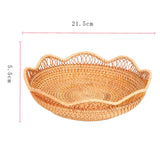 Maxbell Rattan Fruit Basket Practical Candy Snack Tray for Restaurant Hotel Tabletop S