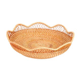 Maxbell Rattan Fruit Basket Practical Candy Snack Tray for Restaurant Hotel Tabletop S