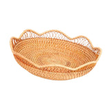 Maxbell Rattan Fruit Basket Practical Candy Snack Tray for Restaurant Hotel Tabletop S