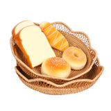 Maxbell Rattan Fruit Basket Practical Candy Snack Tray for Restaurant Hotel Tabletop L
