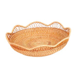 Maxbell Rattan Fruit Basket Practical Candy Snack Tray for Restaurant Hotel Tabletop L