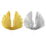 Maxbell Angel Feather Cake Topper Congratulation DIY Toothpick Flag Cake Insert Gold