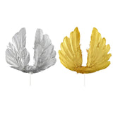 Maxbell Angel Feather Cake Topper Congratulation DIY Toothpick Flag Cake Insert Gold