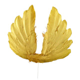 Maxbell Angel Feather Cake Topper Congratulation DIY Toothpick Flag Cake Insert Gold