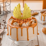 Maxbell Angel Feather Cake Topper Congratulation DIY Toothpick Flag Cake Insert Gold