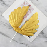 Maxbell Angel Feather Cake Topper Congratulation DIY Toothpick Flag Cake Insert Gold
