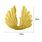 Maxbell Angel Feather Cake Topper Congratulation DIY Toothpick Flag Cake Insert Gold