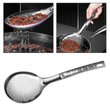 Maxbell Stainless Steel Skimmer Slotted Spoon Spaghetti Drain Spoon for Pasta Baking
