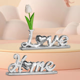 Maxbell Love Home Table Decor Light up Letters Sign Block for Bedroom Party Entryway silver
