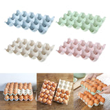 Maxbell 15 Cup Egg Holder Box Kitchen Egg Storage Box for Countertop Kitchen Cabinet Blue