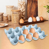 Maxbell 15 Cup Egg Holder Box Kitchen Egg Storage Box for Countertop Kitchen Cabinet Blue