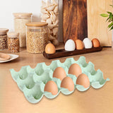 Maxbell 15 Cup Egg Holder Box Kitchen Egg Storage Box for Countertop Kitchen Cabinet Green