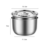 Maxbell Stainless Steel Basin Space Saving Cooking Bowl for Dessert Prepping Kitchen 16.5cm