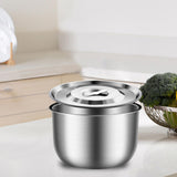 Maxbell Stainless Steel Basin Space Saving Cooking Bowl for Dessert Prepping Kitchen 16.5cm
