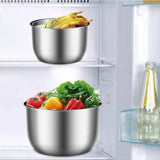 Maxbell Stainless Steel Basin Space Saving Cooking Bowl for Dessert Prepping Kitchen 19.5cm