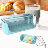 Maxbell Butter Keeper Easy to Use Butter Cutting Box for Dining Table Kitchen Baking Blue
