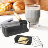 Maxbell Butter Keeper Easy to Use Butter Cutting Box for Dining Table Kitchen Baking Black