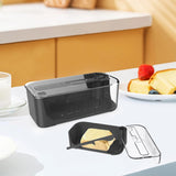 Maxbell Butter Keeper Easy to Use Butter Cutting Box for Dining Table Kitchen Baking Black