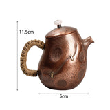 Maxbell Copper Teapot Ornament 260cc Kung Fu Teapot for Household Restaurant Camping