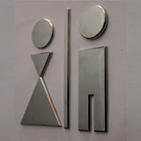 Maxbell Bathroom Door Sign Toilet Sign for Commercial Restaurant Public Door or Wall