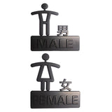 Maxbell Bathroom Signage Pictogram Toilet Door Sign for Bar Public Door or Wall Mall