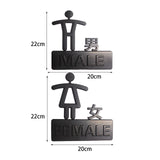 Maxbell Bathroom Signage Pictogram Toilet Door Sign for Bar Public Door or Wall Mall