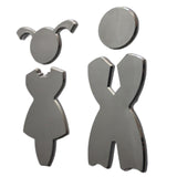 Maxbell Toilet Door Sign Male and Female Restroom Indicator for Hotels Toilets Shops
