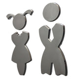Maxbell Toilet Door Sign Male and Female Restroom Indicator for Hotels Toilets Shops