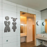 Maxbell Toilet Door Sign Male and Female Restroom Indicator for Hotels Toilets Shops