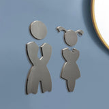 Maxbell Toilet Door Sign Male and Female Restroom Indicator for Hotels Toilets Shops