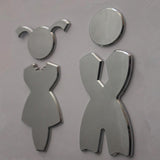 Maxbell Toilet Door Sign Male and Female Restroom Indicator for Hotels Toilets Shops
