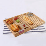Maxbell Wood Bread Board Sturdy Convenient Bread Cutting Board for Kitchen Cafe Shop Dark Color