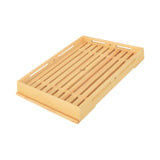 Maxbell Wood Bread Board Sturdy Convenient Bread Cutting Board for Kitchen Cafe Shop Dark Color