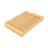 Maxbell Wood Bread Board Sturdy Convenient Bread Cutting Board for Kitchen Cafe Shop Dark Color