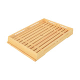 Maxbell Wood Bread Board Sturdy Convenient Bread Cutting Board for Kitchen Cafe Shop Dark Color