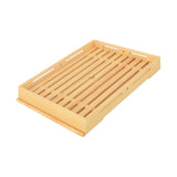 Maxbell Wood Bread Board Sturdy Convenient Bread Cutting Board for Kitchen Cafe Shop Dark Color